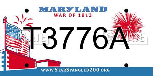 T3776A Maryland License Plate