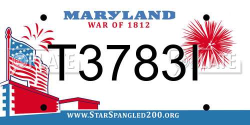 T3783I Maryland License Plate
