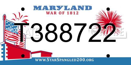 T388722 Maryland License Plate