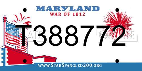 T388772 Maryland License Plate