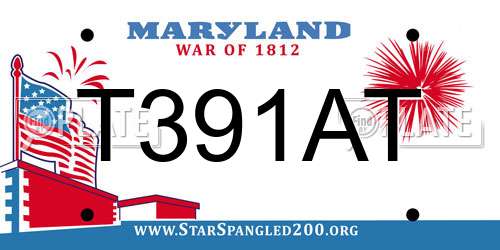 T391AT Maryland License Plate