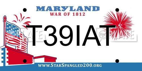 T39IAT Maryland License Plate