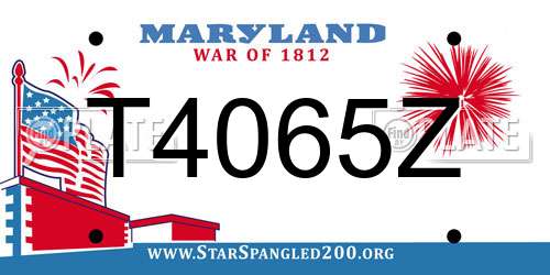 T4065Z Maryland License Plate