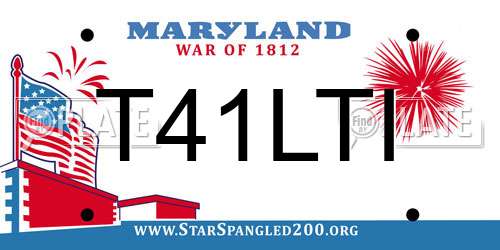 T41LTI Maryland License Plate