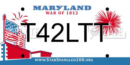 T42LTT Maryland License Plate