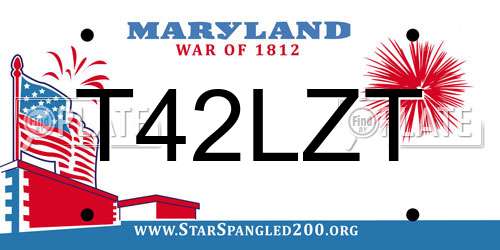 T42LZT Maryland License Plate