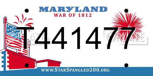 T441477 Maryland License Plate