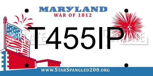 T455IP Maryland License Plate
