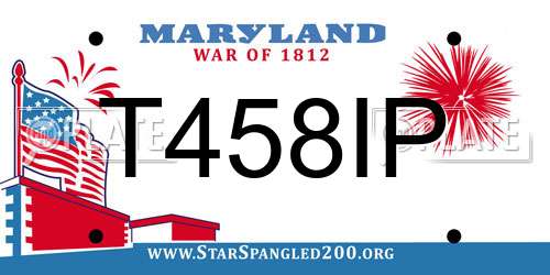 T458IP Maryland License Plate