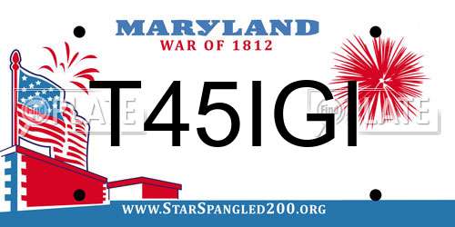 T45IGI Maryland License Plate