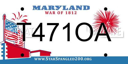 T471OA Maryland License Plate
