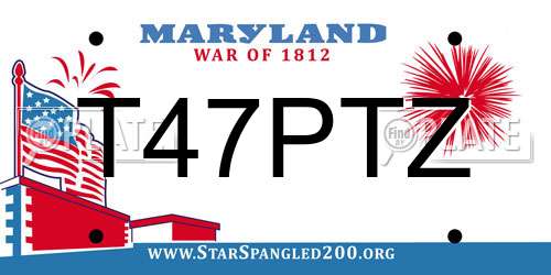 T47PTZ Maryland License Plate