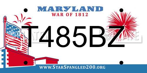 T485BZ Maryland License Plate