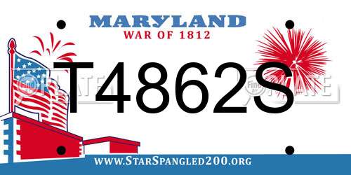 T4862S Maryland License Plate