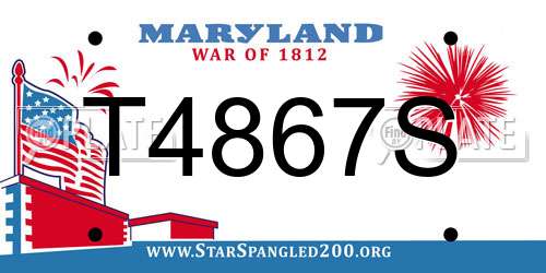 T4867S Maryland License Plate