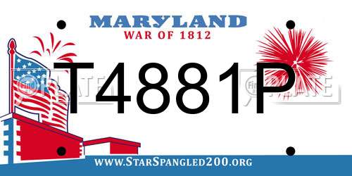 T4881P Maryland License Plate