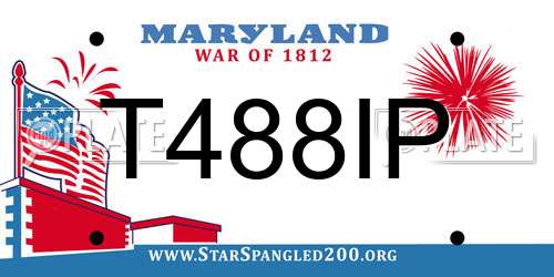 T488IP Maryland License Plate