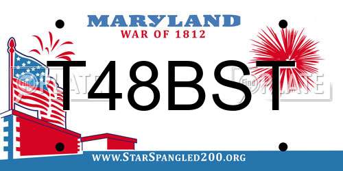 T48BST Maryland License Plate