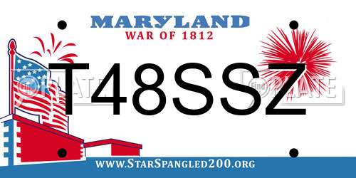 T48SSZ Maryland License Plate