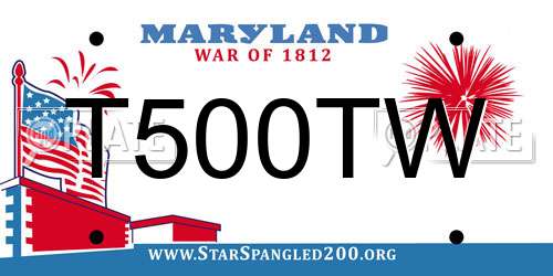 T500TW Maryland License Plate