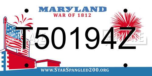 T50194Z Maryland License Plate