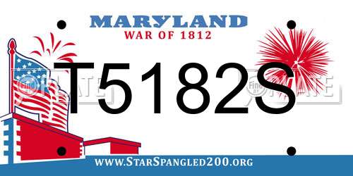 T5182S Maryland License Plate