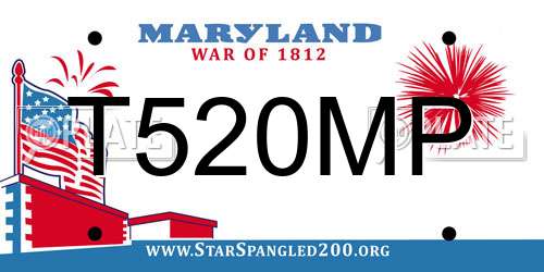 T520MP Maryland License Plate