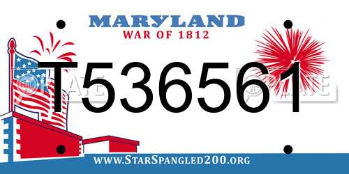 T536561 Maryland License Plate