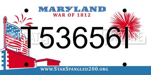 T53656I Maryland License Plate