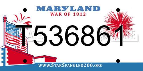 T536861 Maryland License Plate