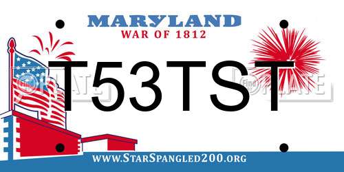 T53TST Maryland License Plate