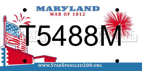 T5488M Maryland License Plate