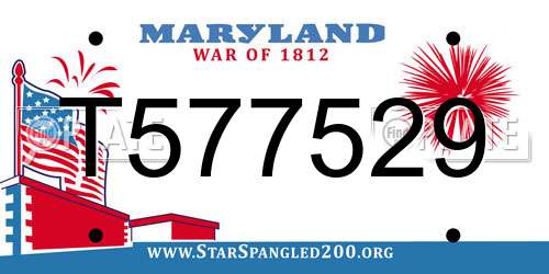 T577529 Maryland License Plate