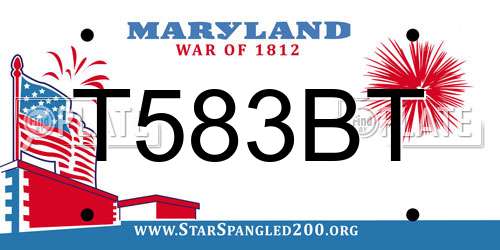 T583BT Maryland License Plate