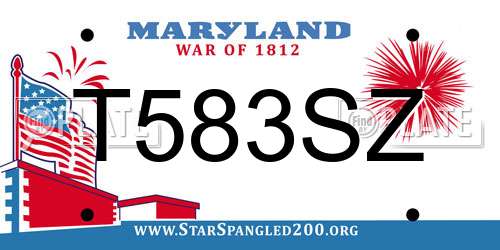 T583SZ Maryland License Plate