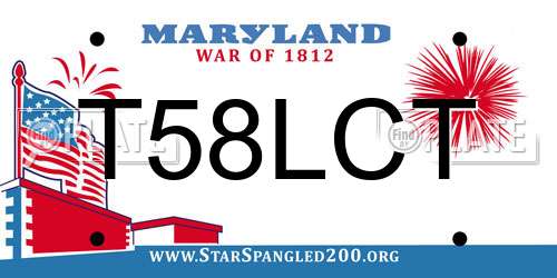 T58LCT Maryland License Plate