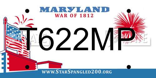 T622MP Maryland License Plate