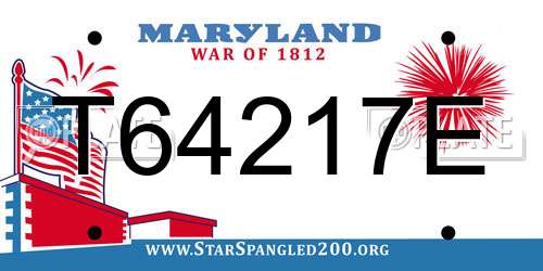 T64217E Maryland License Plate