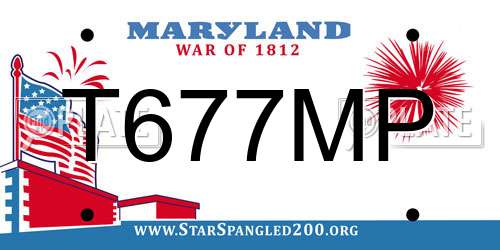 T677MP Maryland License Plate
