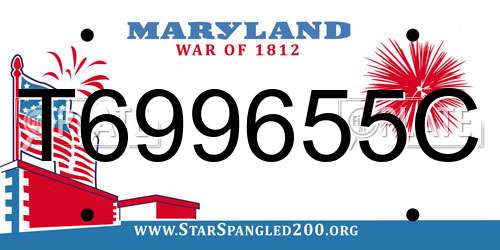 T699655C Maryland License Plate