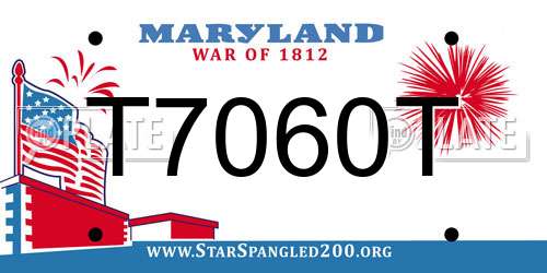 T7060T Maryland License Plate