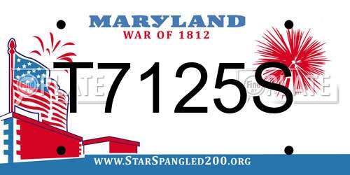 T7125S Maryland License Plate