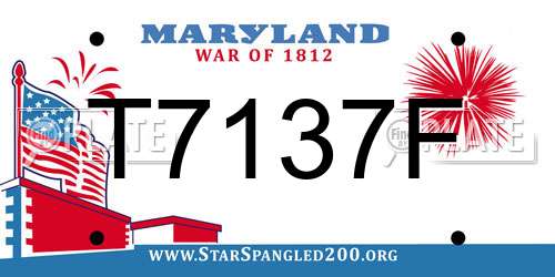 T7137F Maryland License Plate