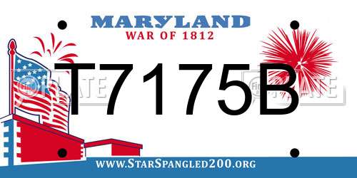 T7175B Maryland License Plate