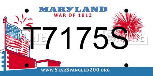 T7175S Maryland License Plate