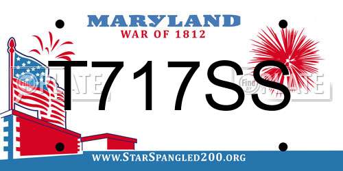 T717SS Maryland License Plate