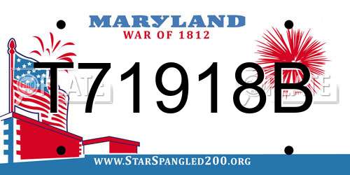 T71918B Maryland License Plate