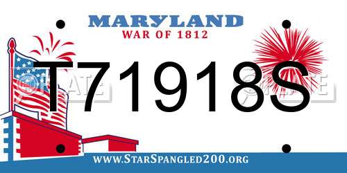 T71918S Maryland License Plate