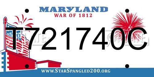 T721740C Maryland License Plate