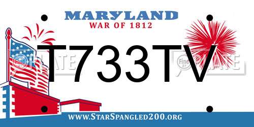 T733TV Maryland License Plate